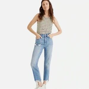 Madewell distressed classic straight Jean